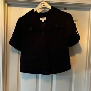 Black Short Sleeve Blazer LOFT